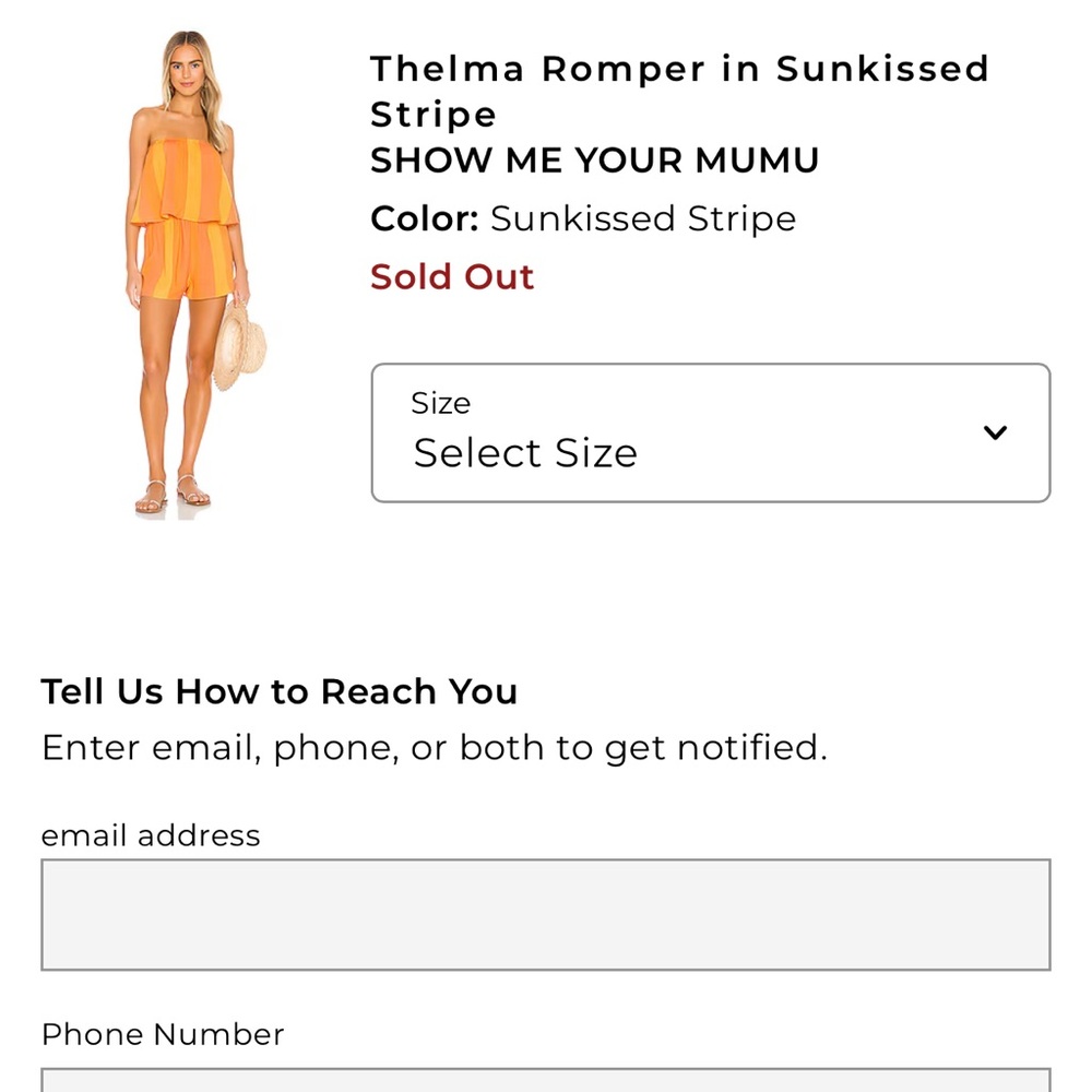 Show Me Your Mumu XS Romper Thelma Sunkissed Stripe Strapless Orange Yellow - Picture 2 of 10
